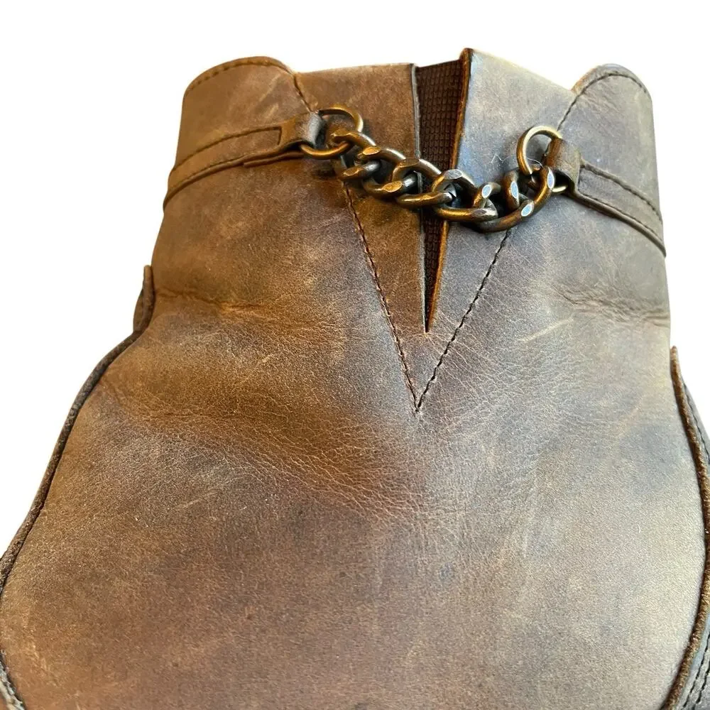 Durango Booties Boots Women Size 7.5M Brown Leather Western Cowgirl Rodeo Retro